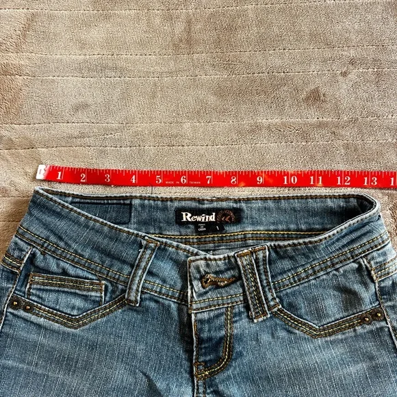 Rewind Skinny Women’s Blue Jeans Junior Size $15 - Picture 7 of 10